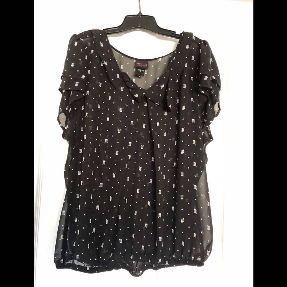 Torrid Chiffon Banded Bottom Shirt